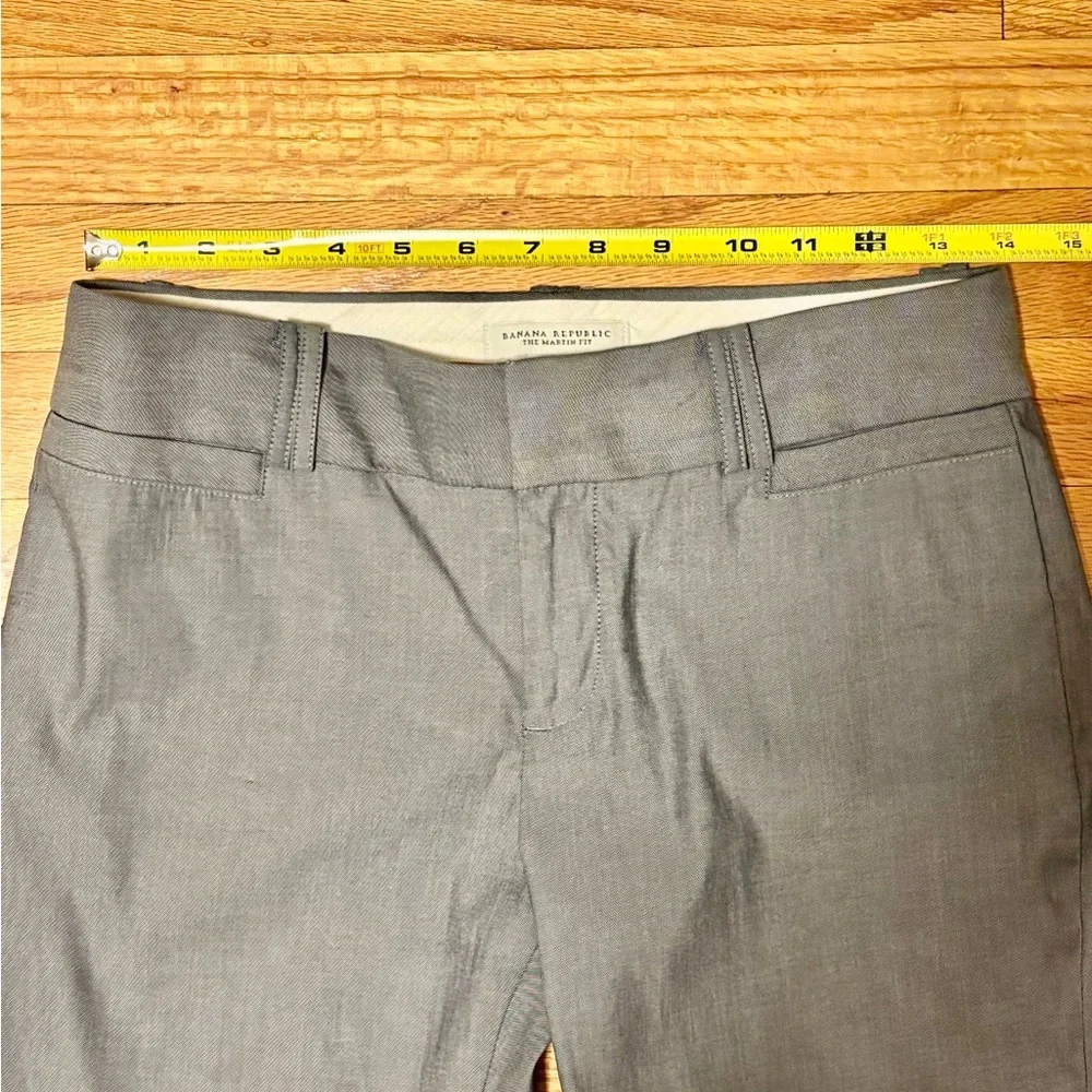Banana Republic The Martin Fit Gray Cropped Cuffed Pants Size 2P